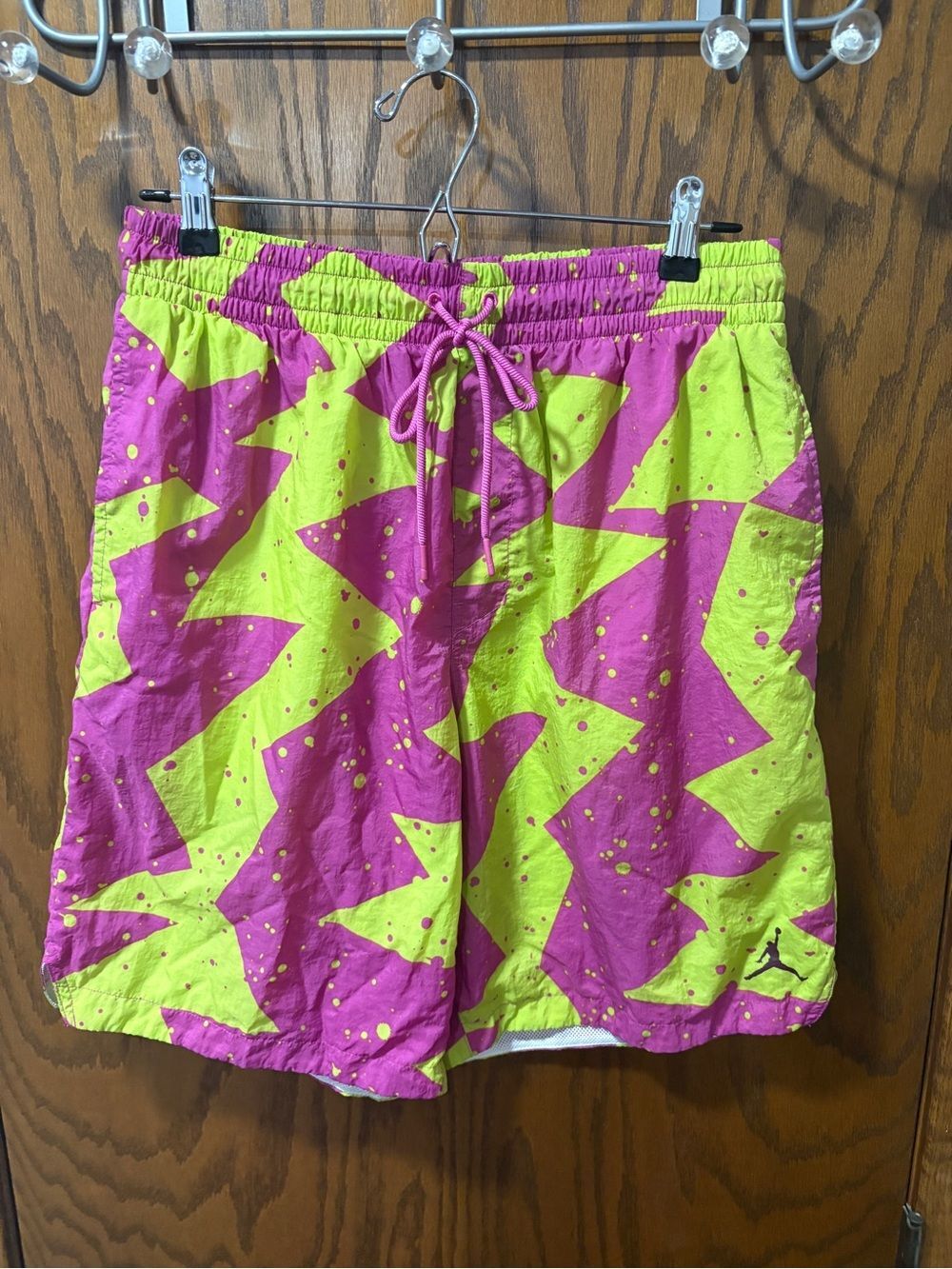 Nike Jordan Jumpman Poolside Printed Loose Shorts Active Fuchsia Cyber Large